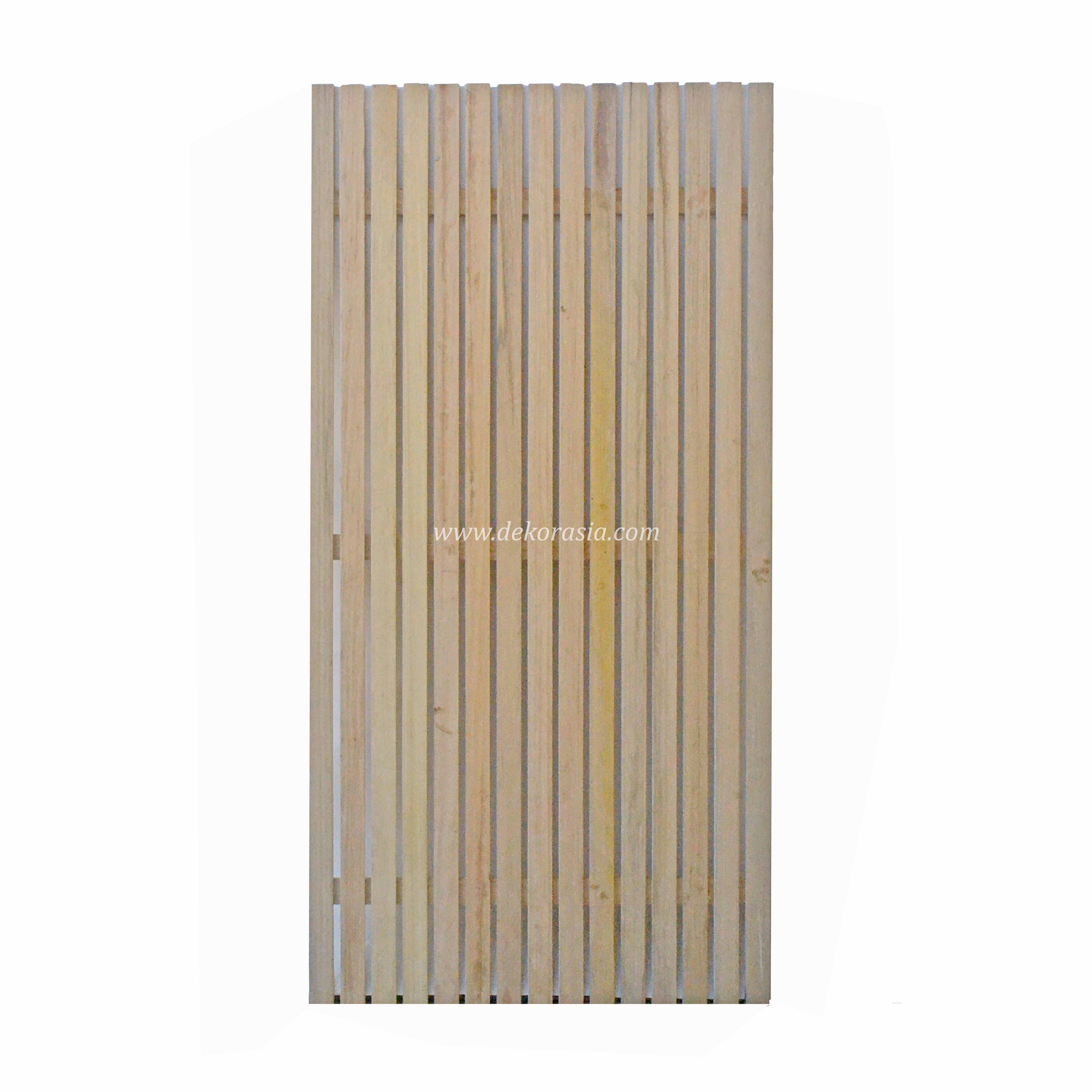 Vertical / Horizontal Meranti Wood Screen. Wood Panels with 3 Horizontal Back Slats. Wooden Screen (Shorea Laevis)